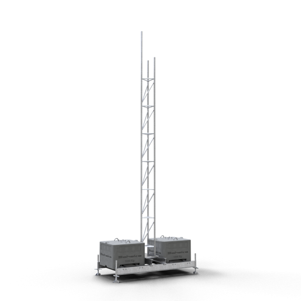 Set up device | for lattice tower